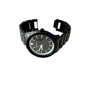 Brighton Carpenteria Watch Black Link Watch. Clean lines works new battery